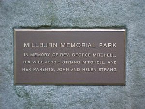 marker in cemetery park